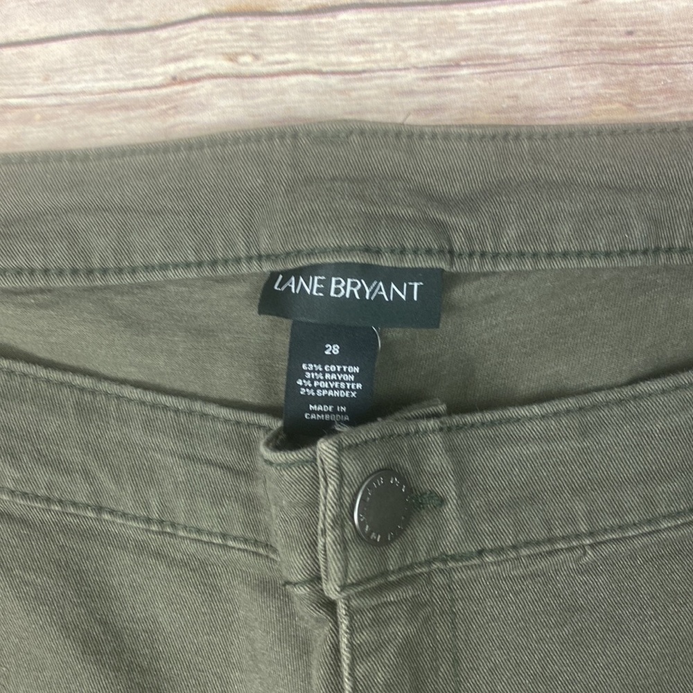 28 5 pocket denim jeans dark green Lane Bryant NWT
